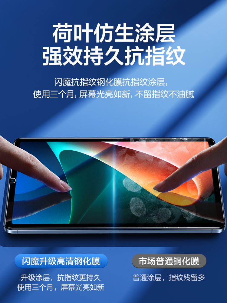 闪魔小米平板5钢化膜6pro高清mipad5Pro磨砂膜11英寸12.4新款mi pad6全屏覆盖ped红米平板10.6电脑p保护膜por-图1