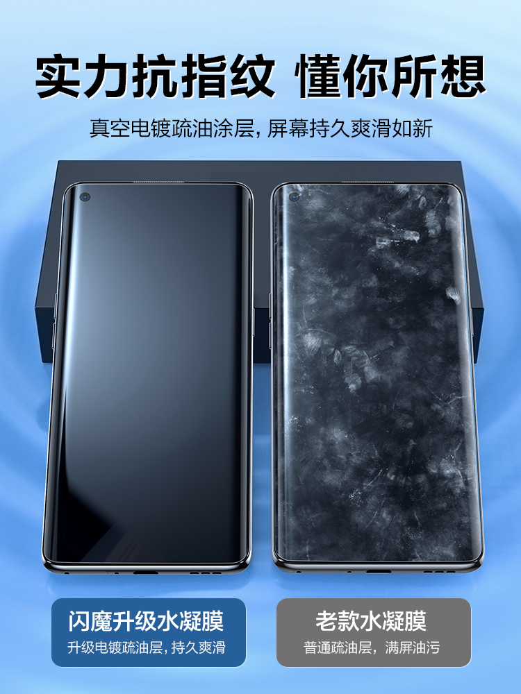 闪魔适用opporeno5pro钢化膜reno6pro手机膜Reno5pro+全屏Reno4pro保护Reno3pro十oppo水凝膜Reno曲面贴膜-图2