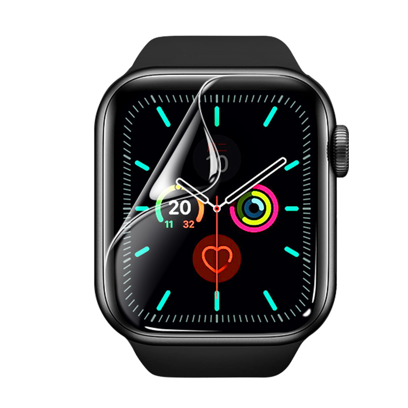 闪魔适用Applewatch7/S8苹果s9手表贴膜iwatch5软34屏幕莫6se保护A2474透明se2触摸灵敏Ultra249mm防指纹翘边-图3