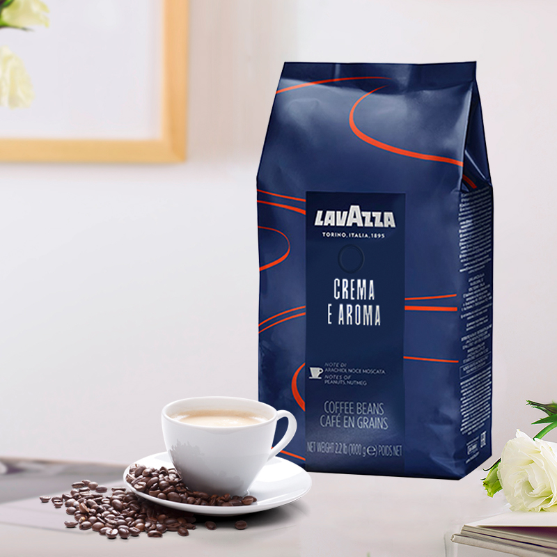 新包装整箱正品意大利进口拉瓦萨LAVAZZA CREMA醇香咖啡豆1kg*6包 - 图1