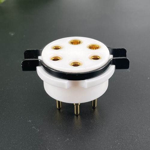 EIZZ特氟龙WE310A管座6脚铜镀金特富龙插座58,10米12C,7米12C用 - 图2