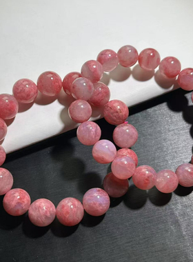 蔷薇石手串红色蔷薇辉石樱花雨蔷薇手链