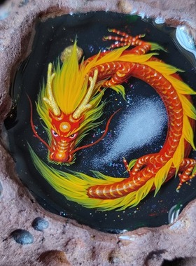 手绘摆件把玩件盘龙阁混合