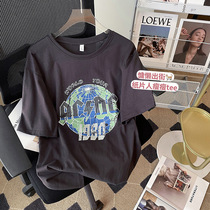 奥特莱斯大牌推荐清仓捡漏小众2022新款宽松中长版半袖上衣ZX5998