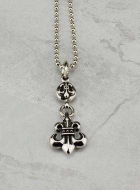 童军花暗黑雪梨同款纯银吊坠项链