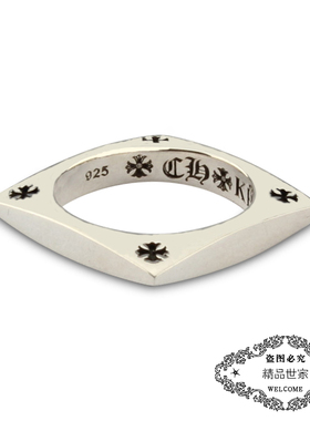 香港鹿晗纯银方形戒指网红同款