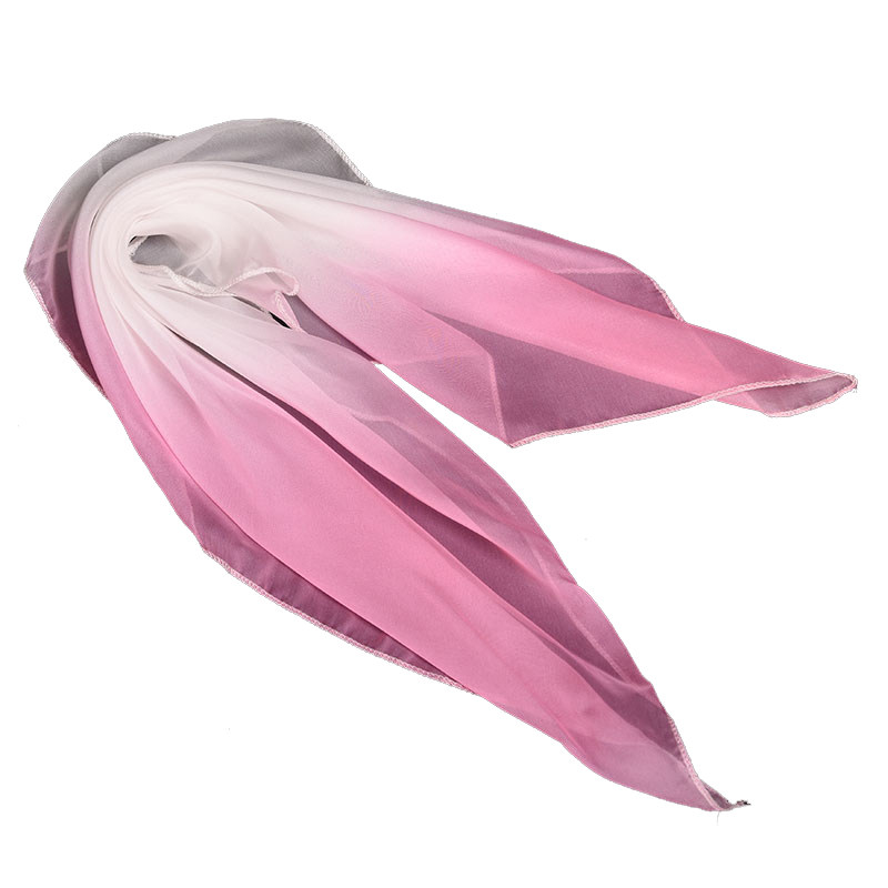 胶州秧歌丝巾花鼓灯手帕雪纺渐变色古典舞跳舞道具小方巾纱巾手绢 - 图3