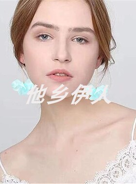 美国代购玫瑰花瓣吊坠树脂耳环