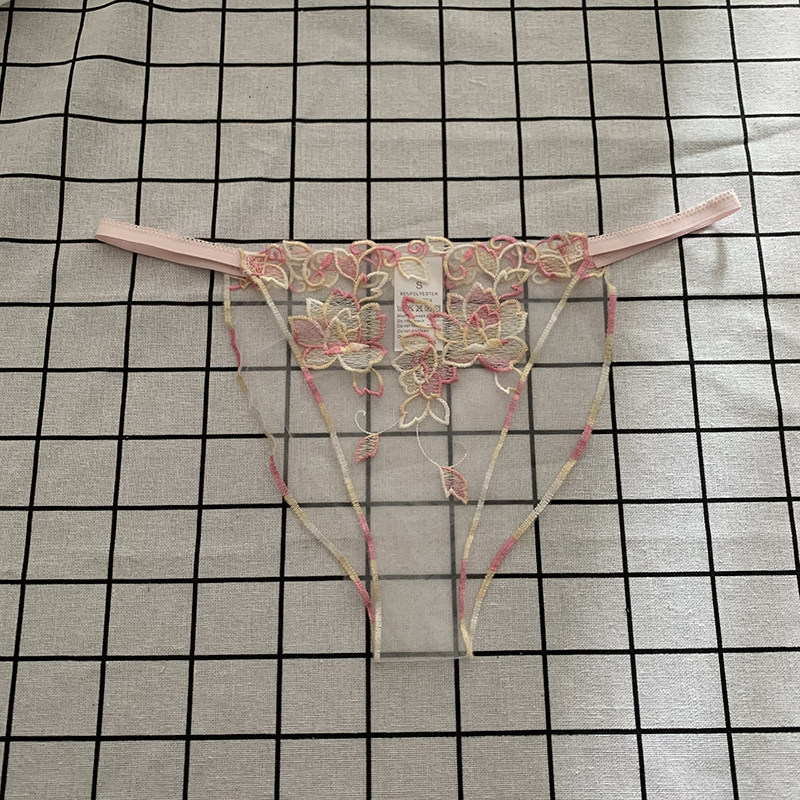 超透明女士刺绣内裤三角一根线火辣诱惑情侣欧美网纱蕾丝新款性感,淘宝优惠券,粉丝福利购,淘宝优惠卷
