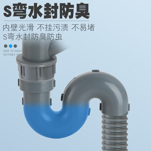 厨房洗菜盆下水管管道配件水槽双槽水池下水器洗碗池排水管子套装 - 图0