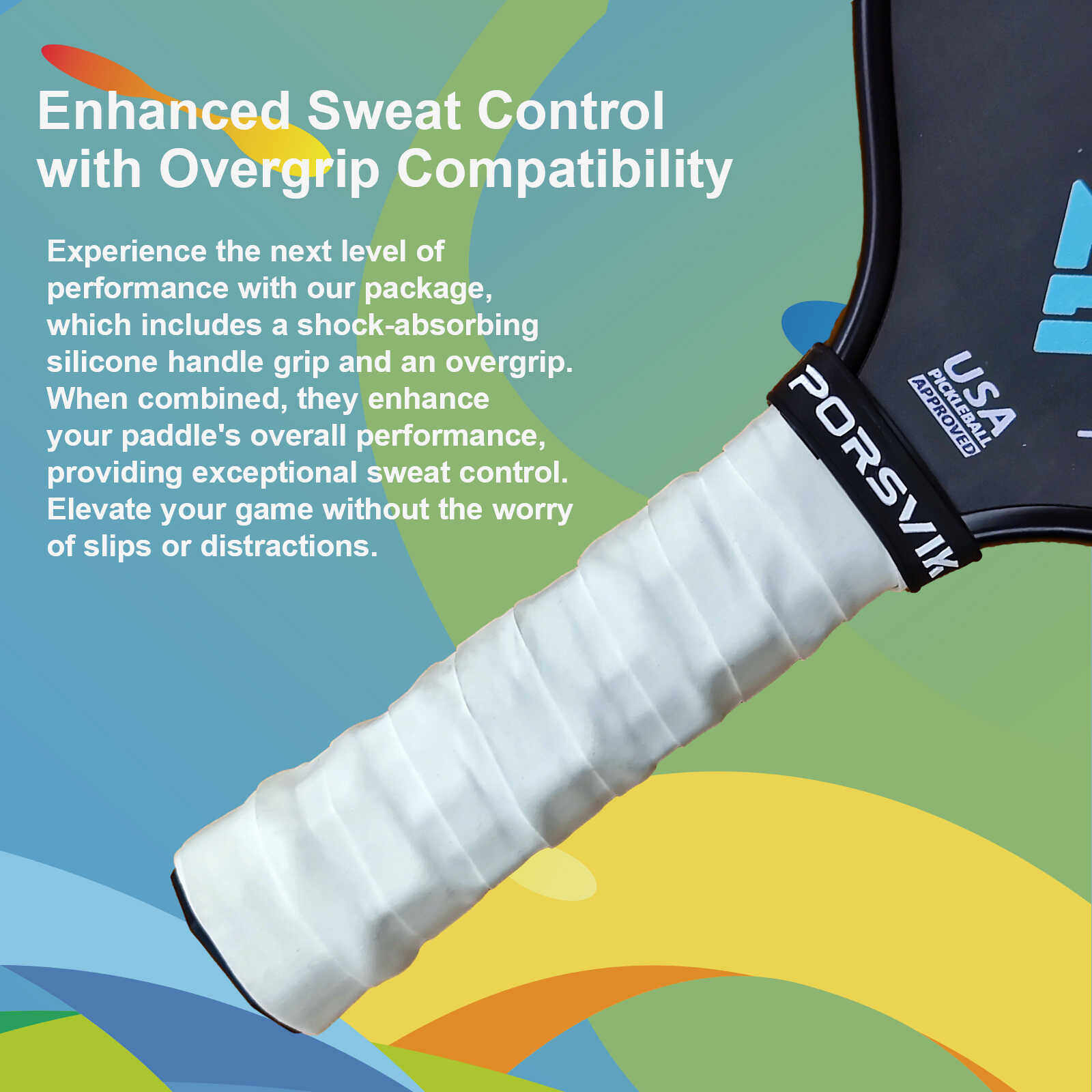 匹克球球拍板硅胶减震手柄套T700碳纤维磨砂专业球拍配件,淘宝优惠券,粉丝福利购,淘宝优惠卷