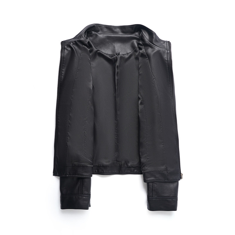 皮夹克女真皮外套短款立领黑色修身显瘦绵羊皮海宁春秋新款女皮衣,淘宝优惠券,粉丝福利购,淘宝优惠卷