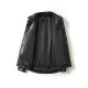 Korean style regular style leather jacket for women spring black plus size