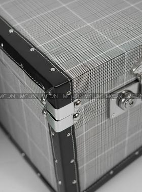 MOON慕空间样板房衣帽间收纳盒摆件行李箱家居展厅装饰品摆设道具