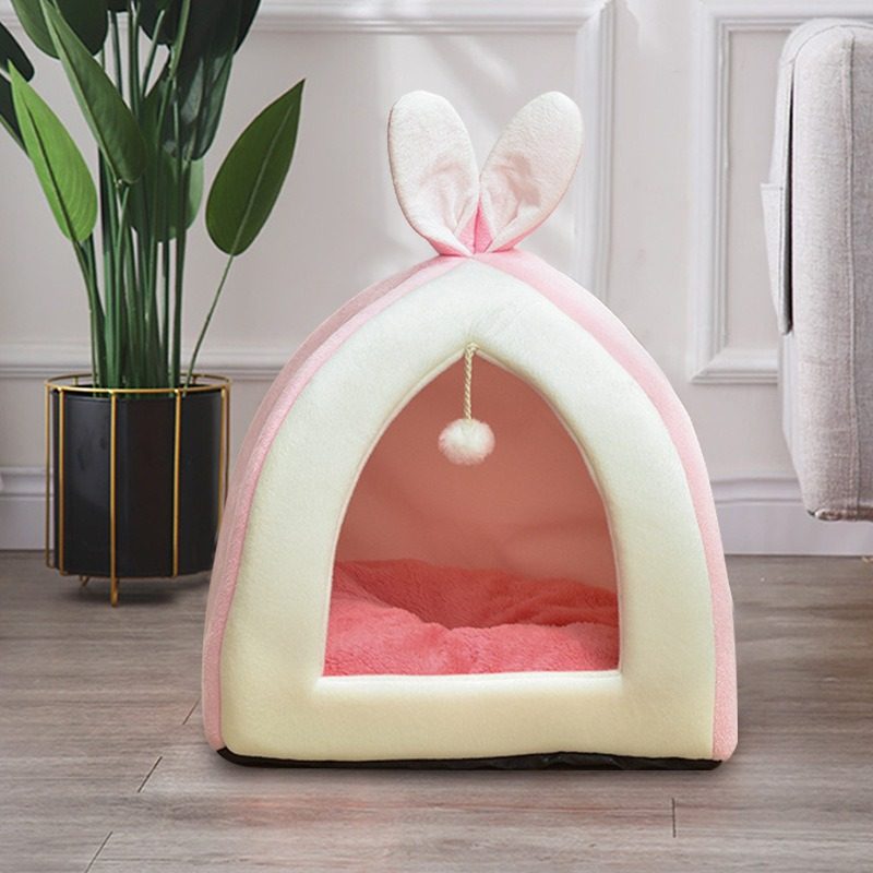 厂家兔耳朵窝猫窝四季通用夏季房子猫舍宠物兔窝床跨境宠物用品,淘宝优惠券,粉丝福利购,淘宝优惠卷