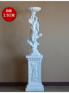 欧式家居摆件客厅落地装饰品摆设电视柜楼梯口走廊人物雕塑工艺i.