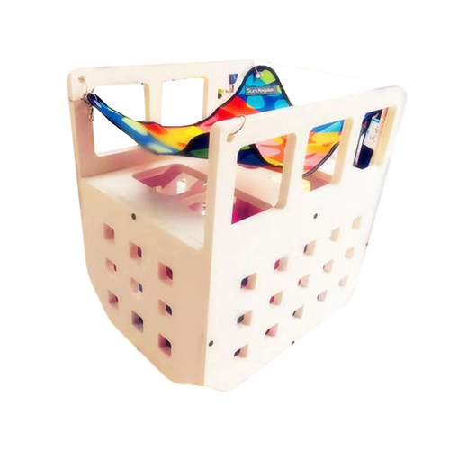 满68包邮 宠物雪貂海洋球池欢乐箱玩具箱多孔可钻多功能户外吊床 - 图3