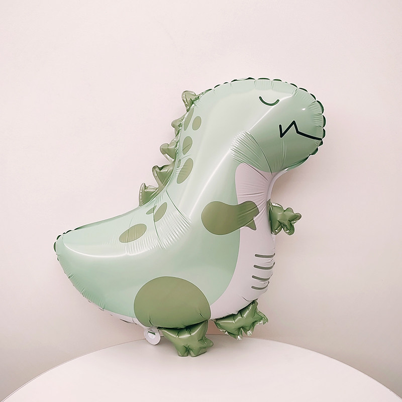 ins哑光卡通动物恐龙铝膜气球儿童生日派对生日装饰布置拍照道具 - 图2