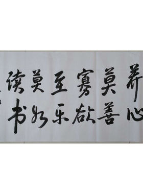 高精1:1临摹手写董卿书法题字68x136cm明星主持人名人字画收藏