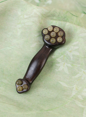 羊角莲花按摩棒 眼周全脸刮痧点穴拨筋按摩