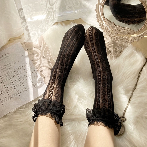 Кружевные колготки, милые летние носки для принцессы, стиль Лолита