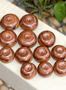 海南黄花梨平安扣鬼脸随形吊坠