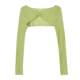 ເສື້ອຢືດ cardigan breathable waistcoat ສີແຂງສັ້ນ