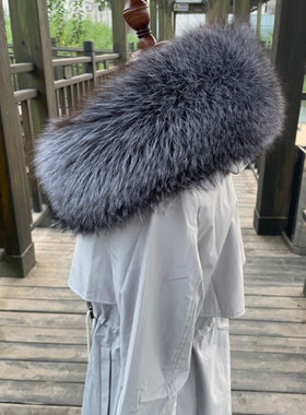 真毛领子毛领单卖羽绒服毛领单买貉子毛领子狐狸毛领派克服女通用