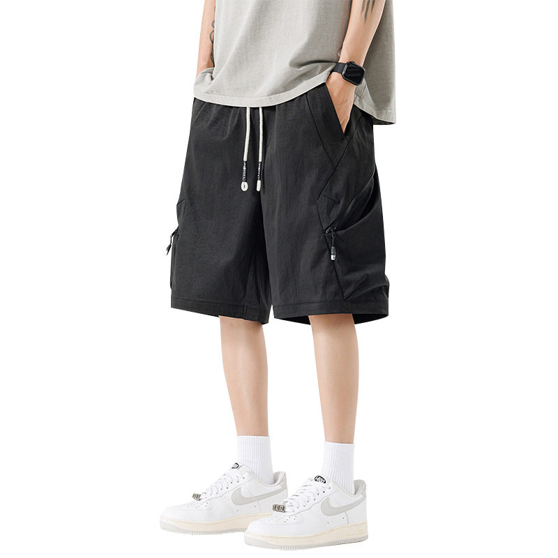 夏季宽松美式大码潮流男装美式休闲短裤轻松显瘦速干涤纶五分裤男,淘宝优惠券,粉丝福利购,淘宝优惠卷