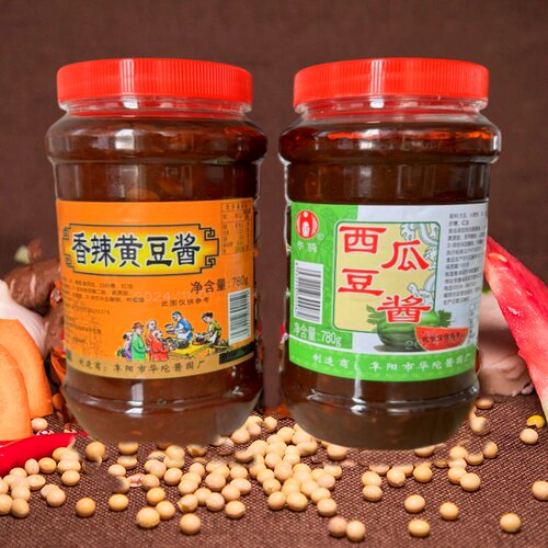阜阳酱豆 西瓜酱豆780克 酱豆子豆瓣酱夹馍酱安徽阜阳特产包邮 - 图2