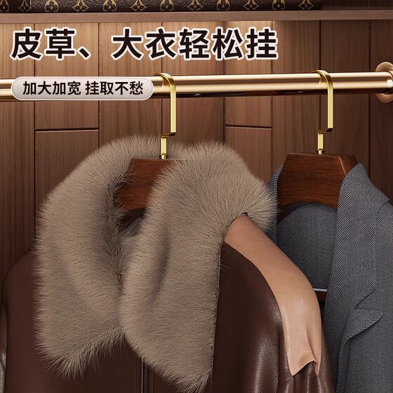 Solid wood wide shoulder clothes hanger for home suit, non-slip, high-end wooden clothes support coat, hotel clothing store special clothes hanger