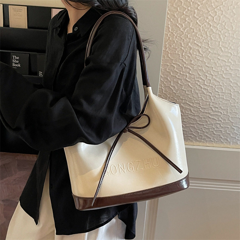 蝴蝶结腋下包包女式2026春新款韩版潮时尚大容量托特包复古单肩包,淘宝优惠券,粉丝福利购,淘宝优惠卷