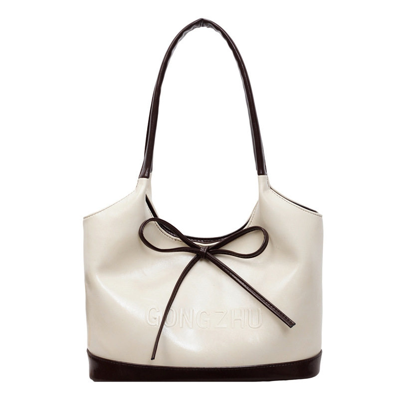 蝴蝶结腋下包包女式2026春新款韩版潮时尚大容量托特包复古单肩包,淘宝优惠券,粉丝福利购,淘宝优惠卷