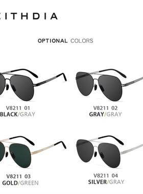 VeithdiaMen's sunglasses, sunglasses, anti-UV Fashionglasses