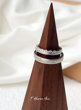 表白神器做旧触及真心情侣戒指