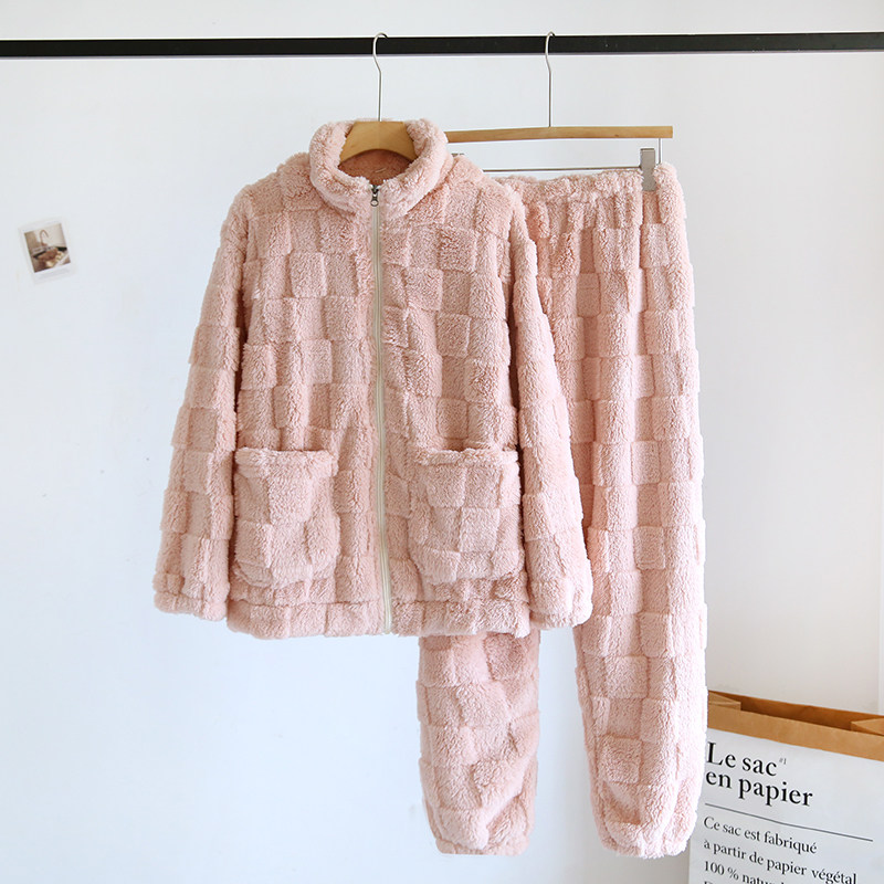 情侣睡衣秋冬款珊瑚绒2023新款男士女士加绒法兰绒拉链家居服冬季,淘宝优惠券,粉丝福利购,淘宝优惠卷