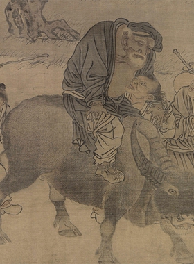 刘履中田畯醉归图北宋国画卷轴