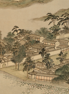 董邦达曲苑风荷清国画挂轴高清
