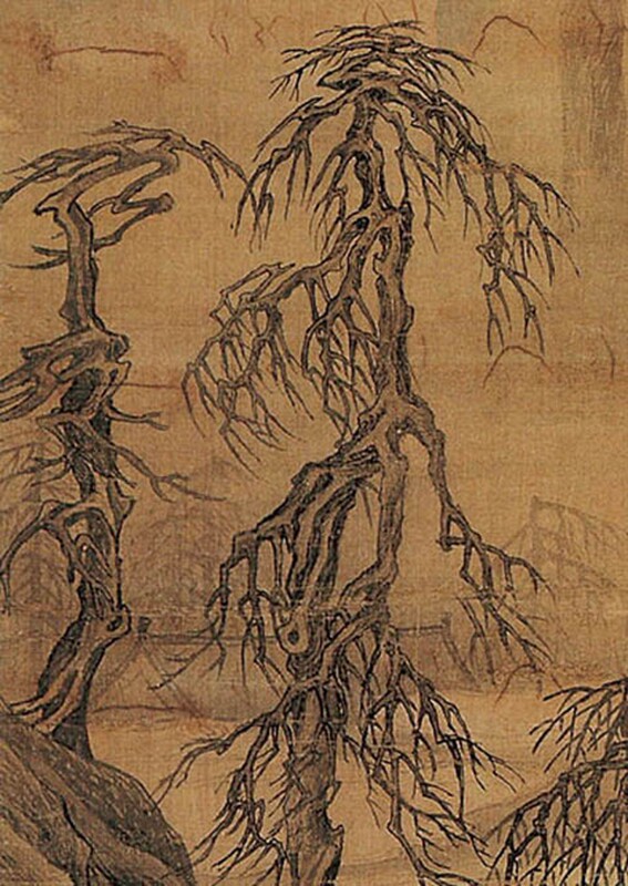 明唐寅匡庐图高清微喷原大复制品装裱临摹画稿国画