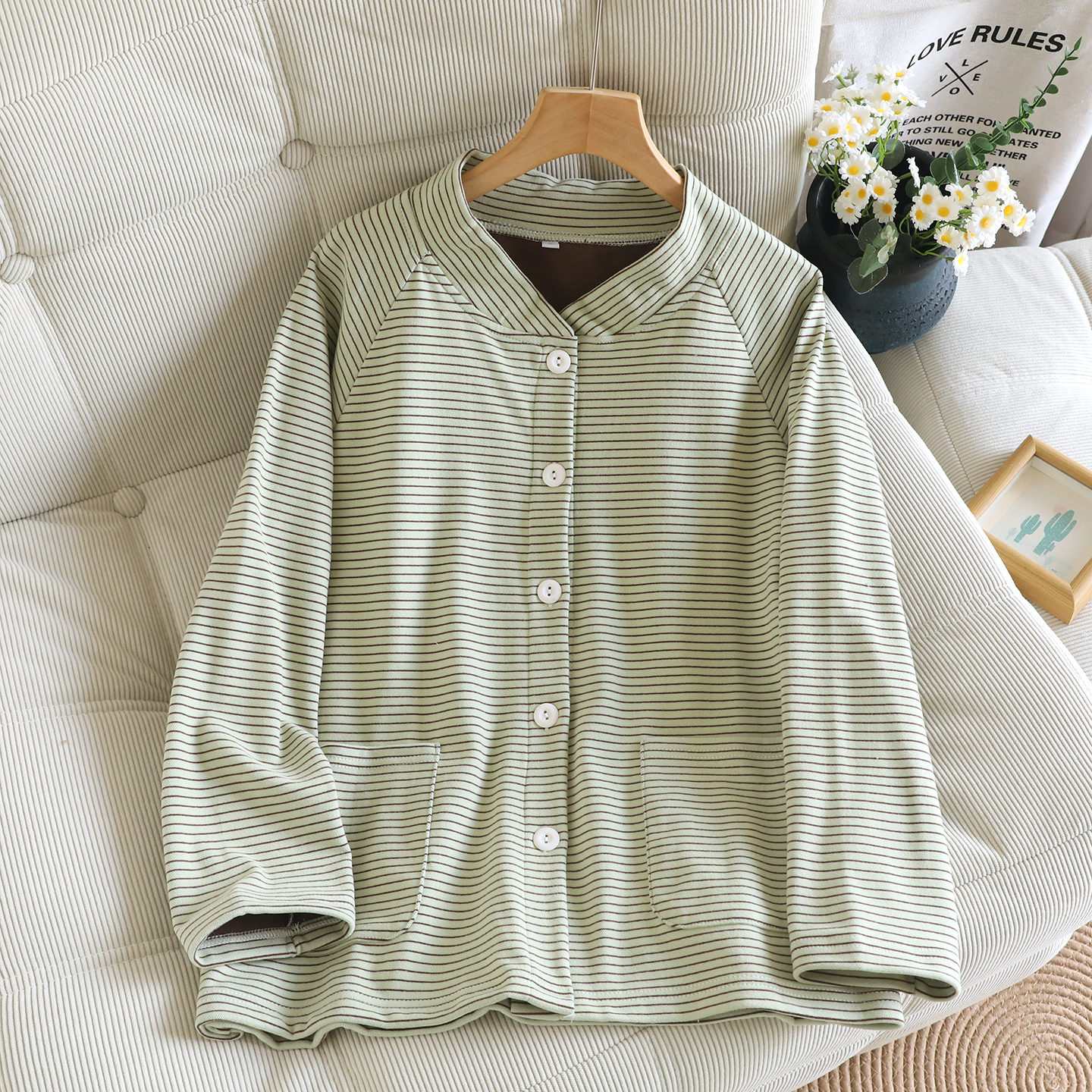 秋冬单件上衣女睡衣德绒加厚长袖开衫2025新款冬季薄绒大码家居服