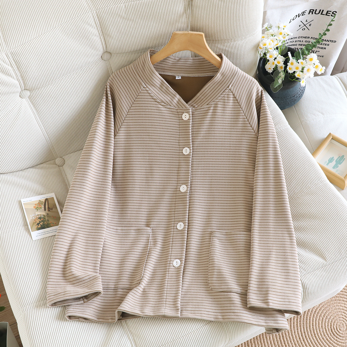 秋冬单件上衣女睡衣德绒加厚长袖开衫2025新款冬季薄绒大码家居服