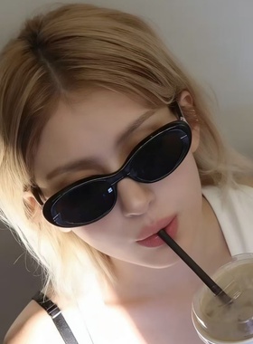 韩系猫眼方形显瘦高级感墨镜显瘦