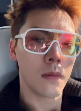 陈伟霆同款大白框显瘦飞行员墨镜