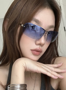 欧美复古辣妹金属老钱风渐蓝色