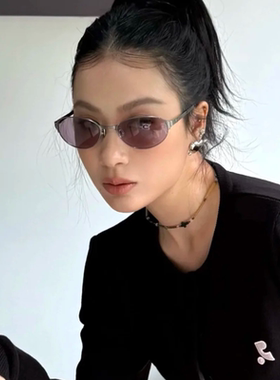 紫粉色老钱风方脸2025年夏季网红