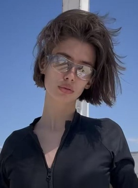 欧美辣妹户外滑雪运动骑行墨镜女