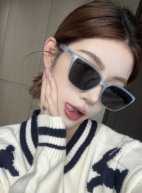 2025新款复古Y2K亚裔辣妹风银色猫眼墨镜女方圆脸显瘦高级太阳镜