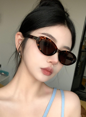 2025新款gm墨镜复古豹纹茶