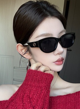 复古黑色经典百搭墨镜可配近视女