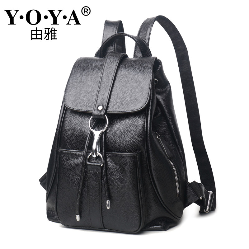 真皮2020年新款韩版女士2019双肩包 yoya双肩背包